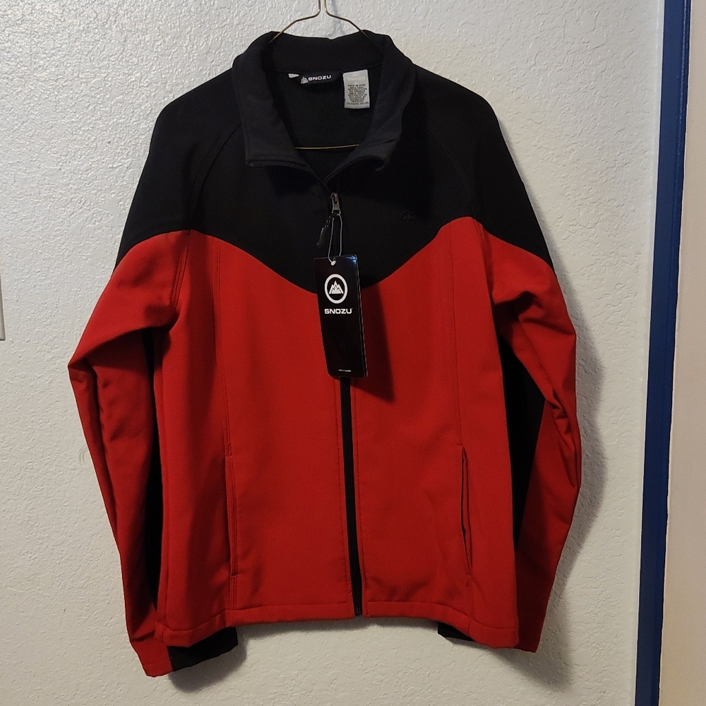 Red & Black Men's Jacket by Snozu Size XL